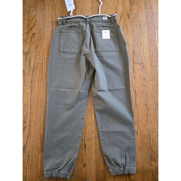 L.T.J Letter to Juliet Green Cargo Joggers Women's Size L Zip Cuff Utility NWT - Picture 3 of 9